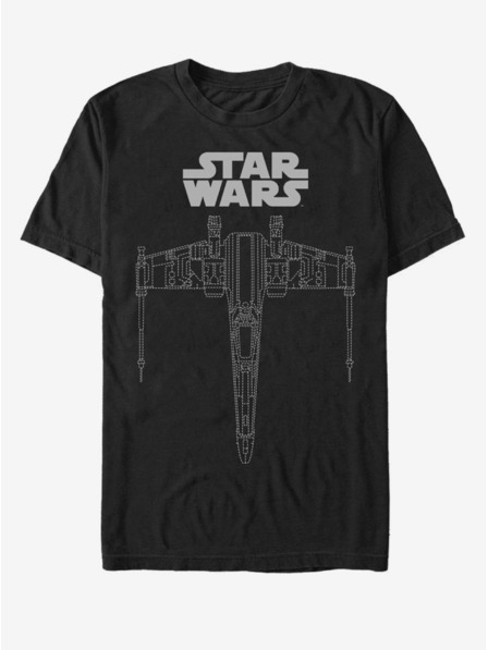 ZOOT.Fan Črna moška majica Star Wars X-wing Dash
