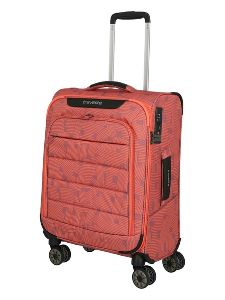 Travelite Potovalni kovček Travelite Skaii 4w S Print Peach