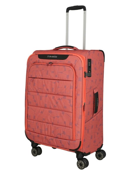 Travelite Potovalni kovček Travelite Skaii 4w M Print Peach