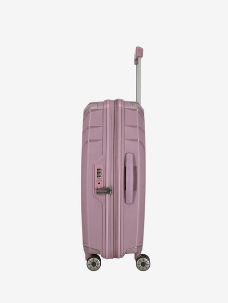 Travelite Komplet treh ženskih potovalnih kovčkov v roza barvi Travelite Elvaa 4w S,M,L Rosé