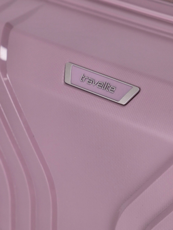 Travelite Komplet treh ženskih potovalnih kovčkov v roza barvi Travelite Elvaa 4w S,M,L Rosé
