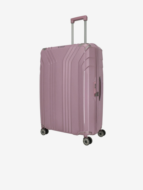Travelite Komplet treh ženskih potovalnih kovčkov v roza barvi Travelite Elvaa 4w S,M,L Rosé