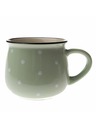 Casa de Engel Keramična skodelica - svetlo zelena s pikami, 770ml, 6/24