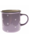 Casa de Engel Keramična skodelica - vijolična s pikami, 470ml, 6/24