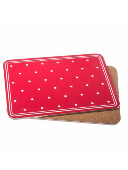 Casa de Engel Pluteni podstavek, rdeč z belimi pikami - komplet 2 kosa, 0/18