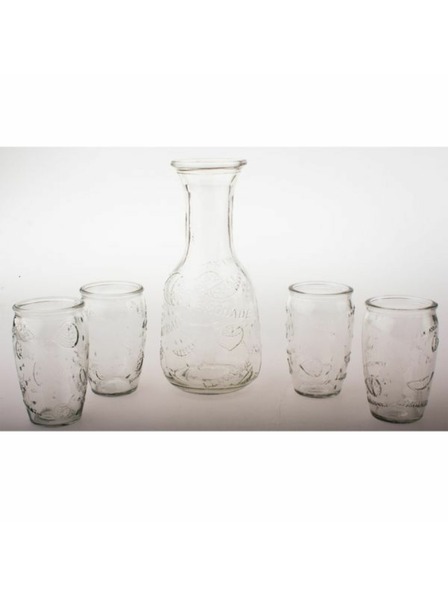 Casa de Engel Karafa s 4 steklenimi kozarci prozorna, 0/8