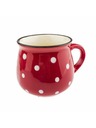 Casa de Engel Keramična skodelica, rdeča s pikami, 75ml, 24/144