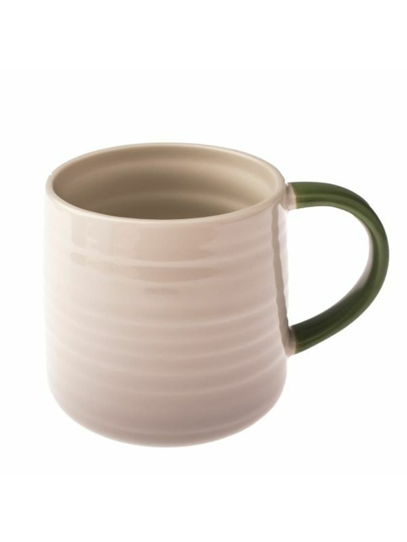 Casa de Engel Keramična skodelica s barvnim ročajem - zelena, 12/48