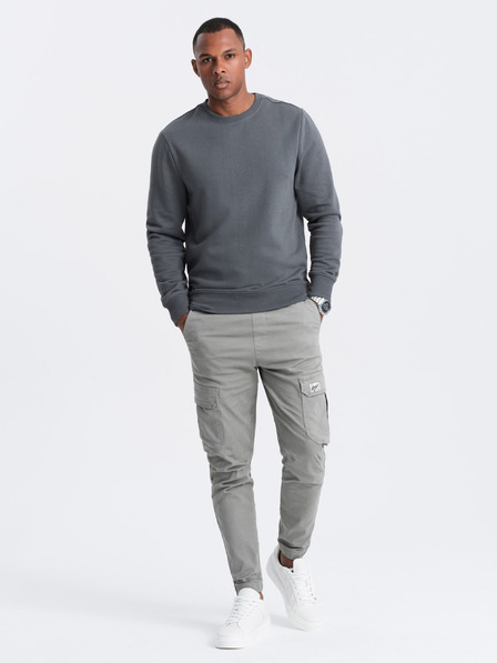 Ombre Clothing Moška bombažna jopa BASIC Ombre Clothing