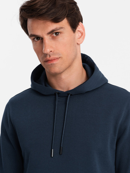 Ombre Clothing Pánska bavlnená mikina BASIC s klokanom a kapucňou Ombre Clothing