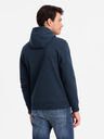Ombre Clothing Pánska bavlnená mikina BASIC s klokanom a kapucňou Ombre Clothing