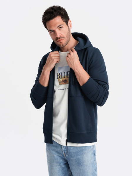 Ombre Clothing Moška bombažna elastična jopa BASIC Ombre Clothing