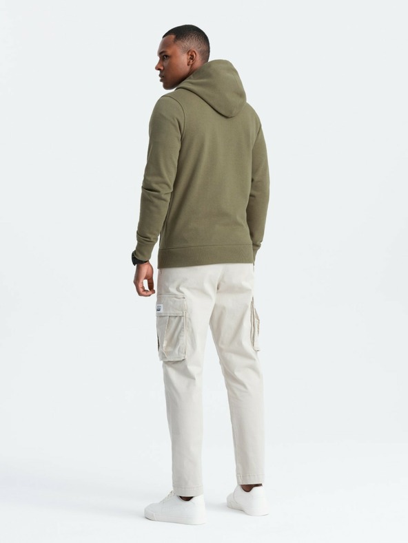 Ombre Clothing Moška bombažna elastična jopa BASIC Ombre Clothing