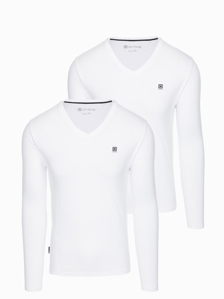 Ombre Clothing Moški komplet z dolgimi rokavi V-NECK - mix 2-pack V2 Z87 Ombre Clothing