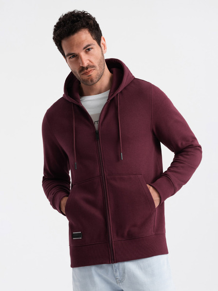 Ombre Clothing Moška bombažna jopa BASIC z zadrgo Ombre Clothing