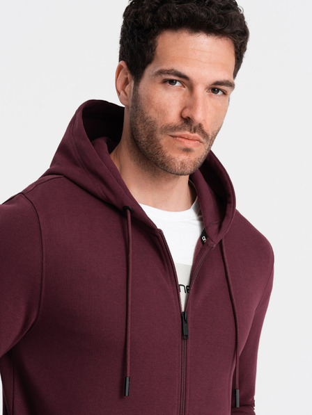 Ombre Clothing Moška bombažna jopa BASIC z zadrgo Ombre Clothing