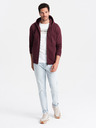 Ombre Clothing Moška bombažna jopa BASIC z zadrgo Ombre Clothing