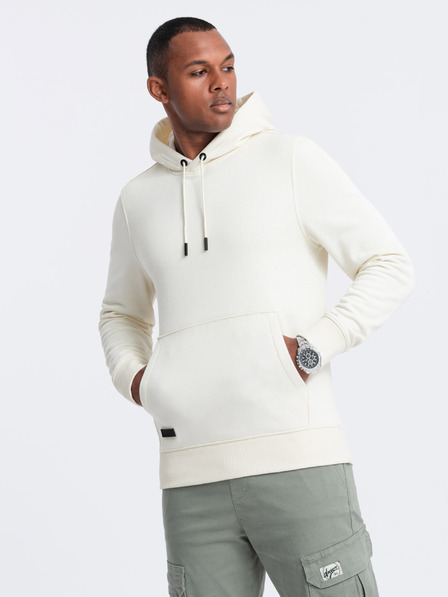 Ombre Clothing Pánska bavlnená klokaní mikina BASIC s kapucňou Ombre Clothing