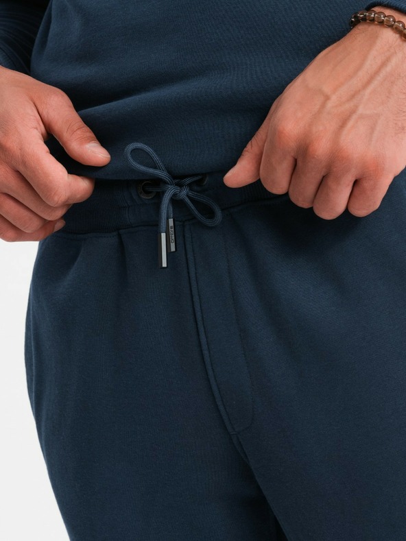 Ombre Clothing Moška bombažna majica BASIC temno modra Ombre oblačila