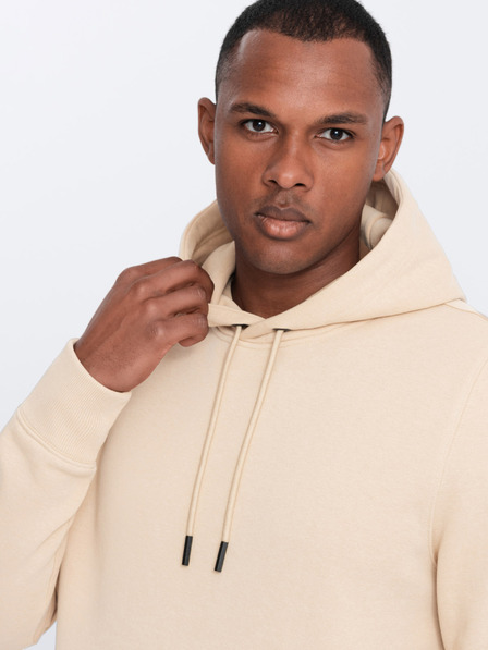 Ombre Clothing Pánska bavlnená klokaní mikina BASIC s kapucňou Ombre Clothing