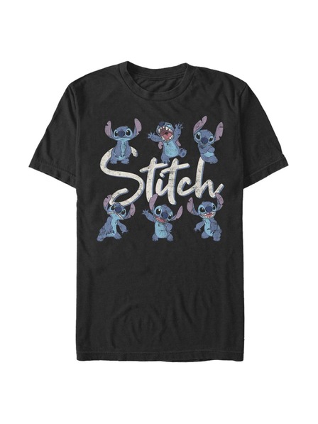 ZOOT.Fan Črna moška majica Disney STITCH POSES