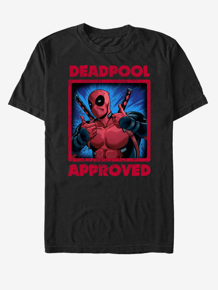 ZOOT.Fan Črna unisex majica Marvel Deadpool Approved