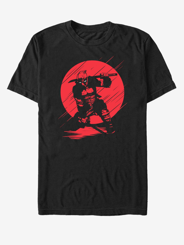ZOOT.Fan Črna unisex majica Marvel Silhouette Deadpool