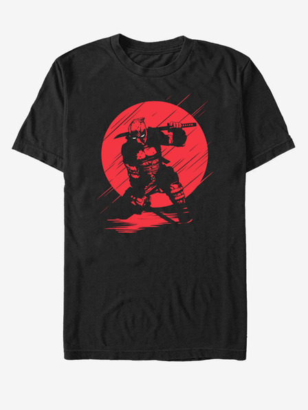 ZOOT.Fan Črna unisex majica Marvel Silhouette Deadpool