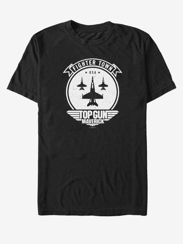 ZOOT.Fan Črna unisex Paramount Fighter Town Trdna majica