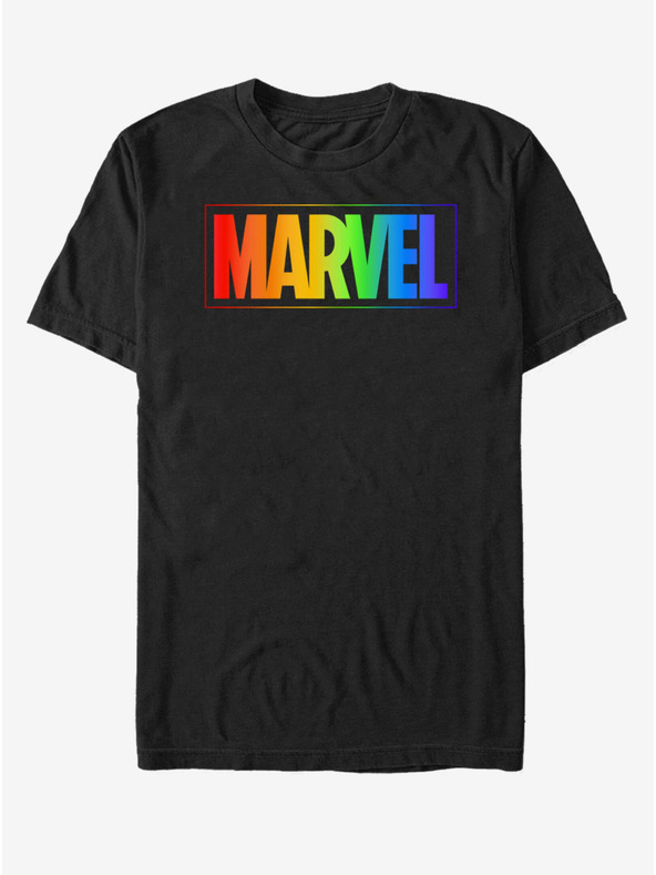 ZOOT.Fan Črna moška majica Marvel Rainbow T-Shirt Marvel