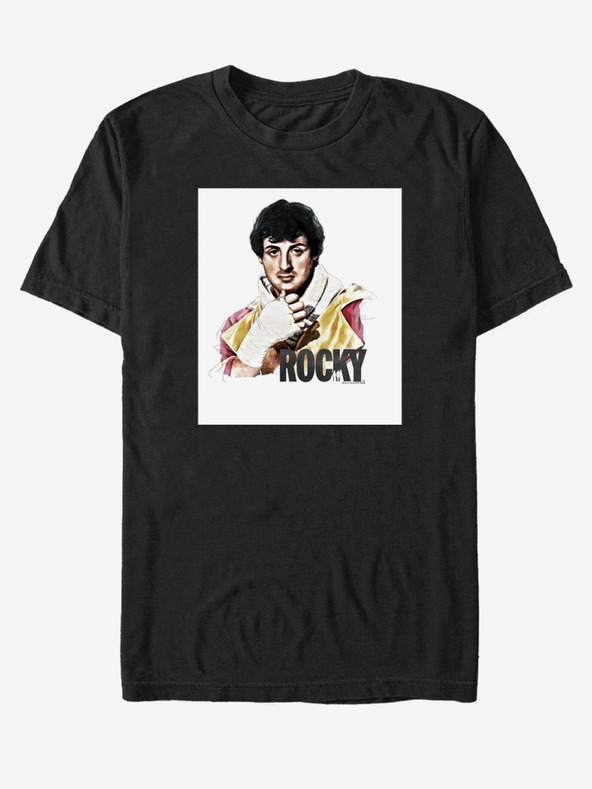 ZOOT.Fan Črna unisex majica ZOOT.Fan Rocky Pose