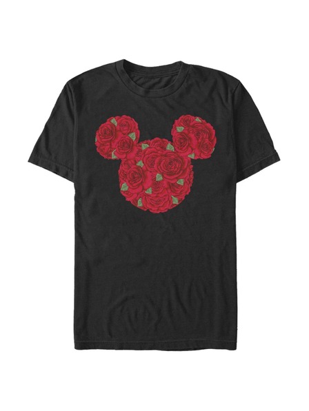 ZOOT.Fan Črna moška majica z motivi Mickey Mouse Roses
