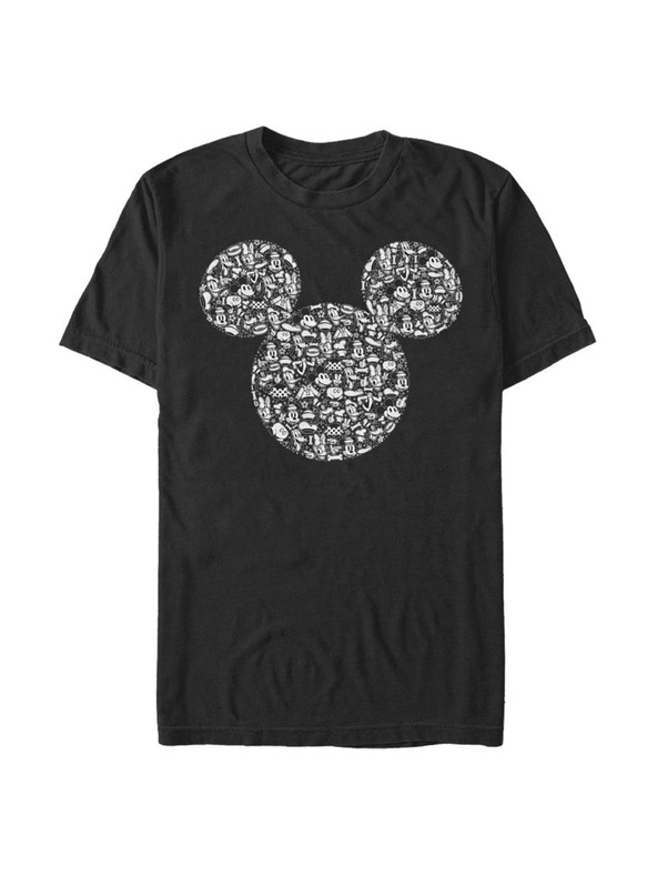 ZOOT.Fan Črna moška majica Disney Mickey Icons Fill T-Shirt