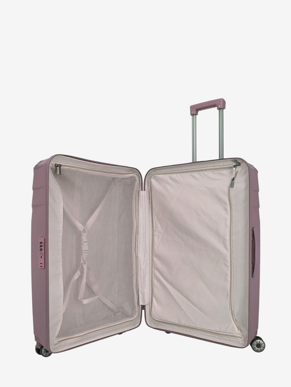 Travelite Rožnata ženska potovalka Elvaa 4w L Rosé Kovček