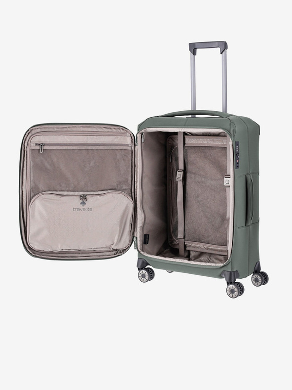 Travelite Travelite Priima M olivno zeleni potovalni kovček
