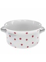 Casa de Engel Keramična skodelica, bela z rdečimi pikami, 560 ml, 6/24