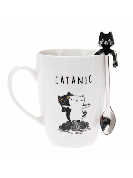 Casa de Engel Porcelanast lonček s kovinsko žlico v škatli, 320 ml, 1/36