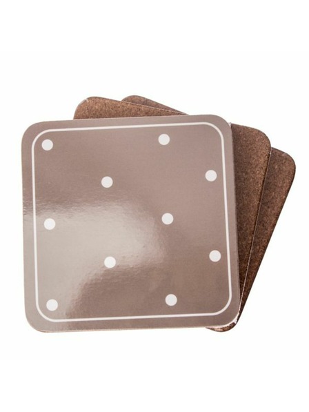 Casa de Engel Plutovinaste podstavki za skodelice - temno siva z pikami - komplet 6 kosov, 0/60