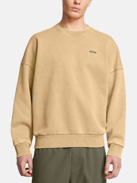 Under Armour Moški pulover Under Armour UA Icon HWT Flc Wash OS Crew