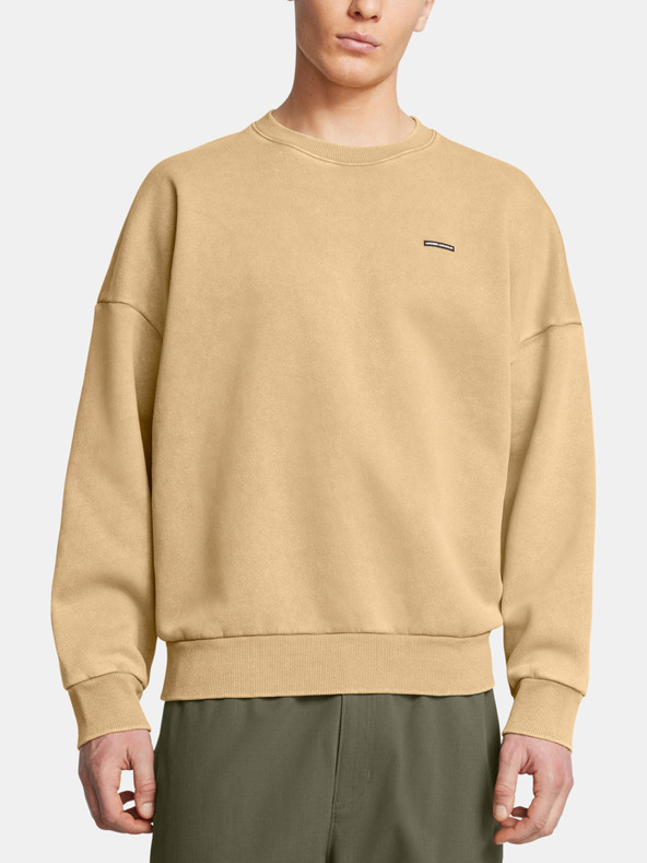 Under Armour Moški pulover Under Armour UA Icon HWT Flc Wash OS Crew