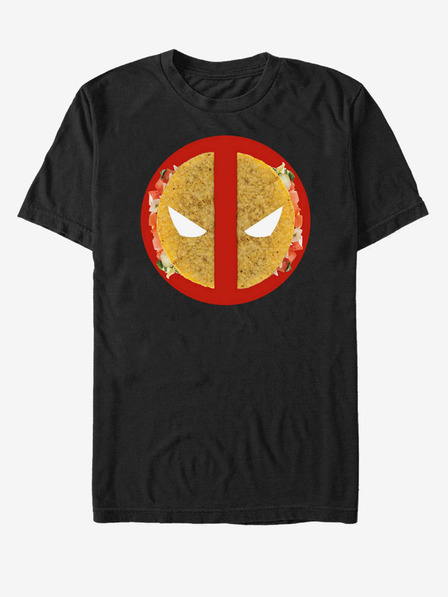 ZOOT.Fan Črna unisex majica Marvel Deadpool Taco Face