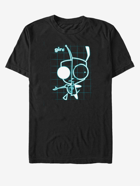 ZOOT.Fan Črna unisex majica Nickelodeon GIR SCHEMATIKA