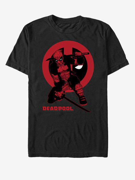 ZOOT.Fan Črna unisex majica Marvel Samurai Deadpool