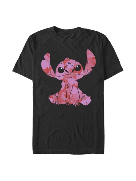 ZOOT.Fan Črna moška majica s srčnim polnilom Disney Classics Stitch