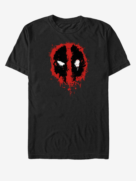 ZOOT.Fan Črna unisex majica Marvel Deadpool Splatter Icon