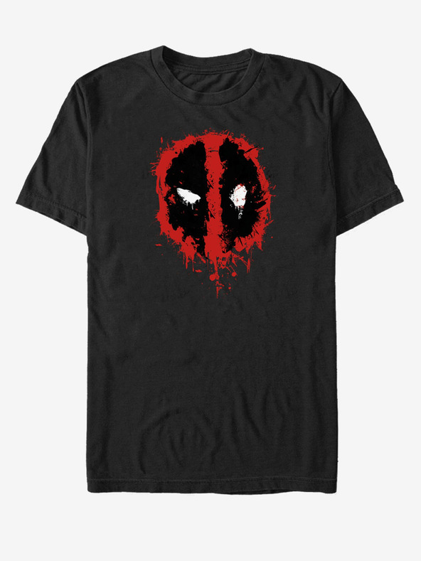 ZOOT.Fan Črna unisex majica Marvel Deadpool Splatter Icon