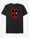 ZOOT.Fan Črna unisex majica Marvel Deadpool Splatter Icon