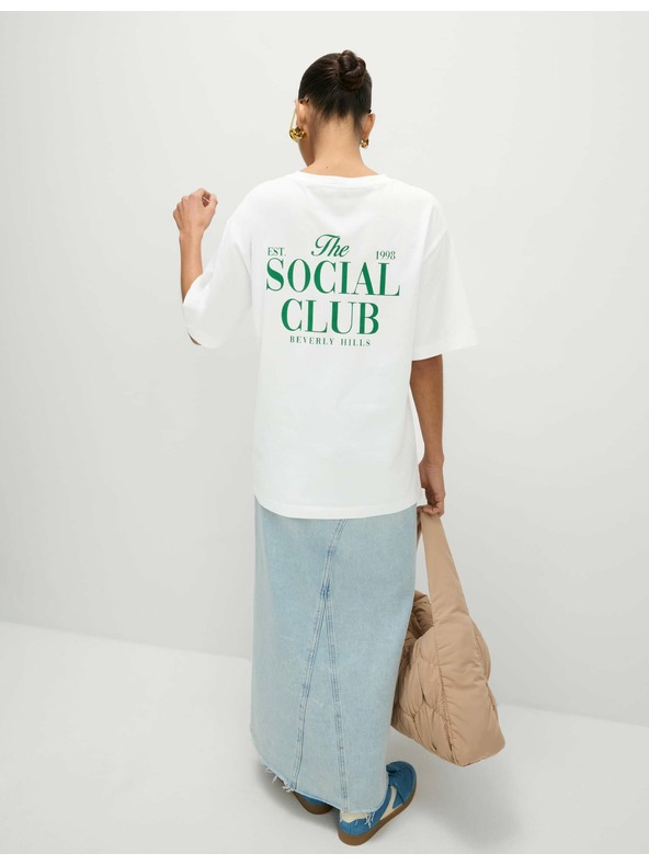 Marks & Spencer Majica iz čiste bombaže s teksturo, normalen kroj Marks & Spencer bela