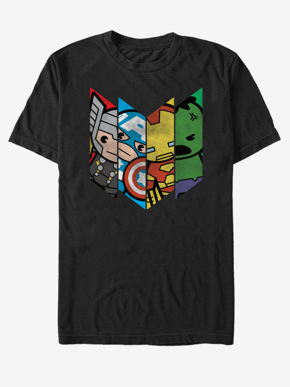 ZOOT.Fan Črna unisex majica Marvel Chevron Avenge