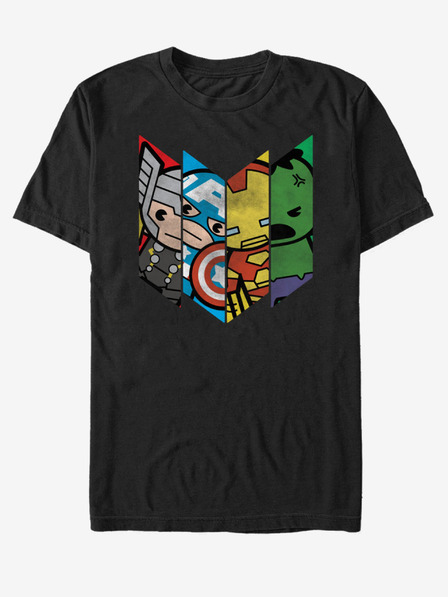 ZOOT.Fan Črna unisex majica Marvel Chevron Avenge